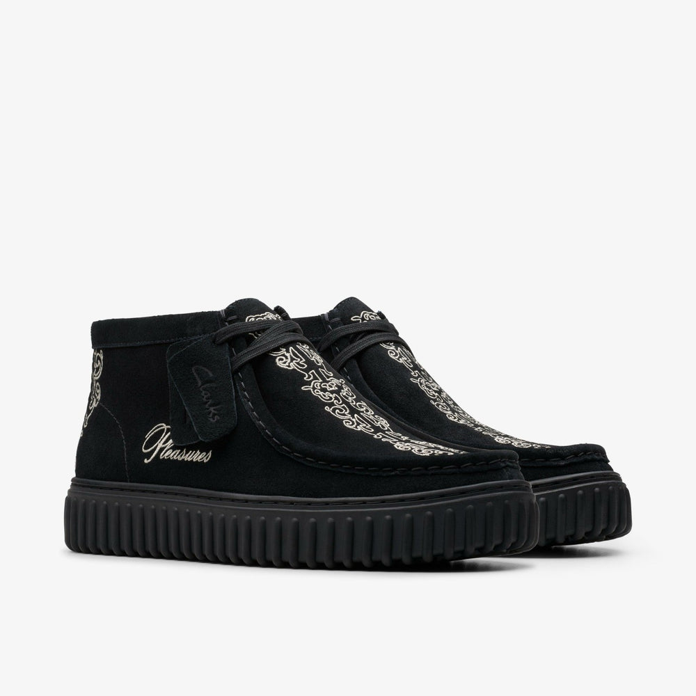 Torhill Woven Black Suede | Clarks Discount