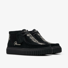 Torhill Woven Black Suede | Clarks Discount