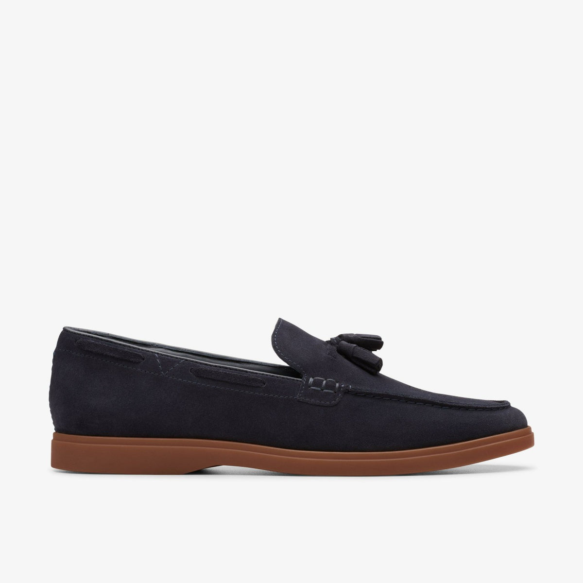 Torford Tassel Navy Suede | Clarks