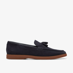 Torford Tassel Navy Suede | Clarks