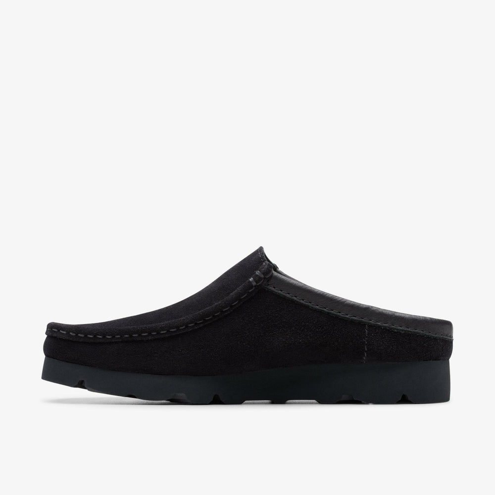 Wallabee Slip Black Suede | Clarks