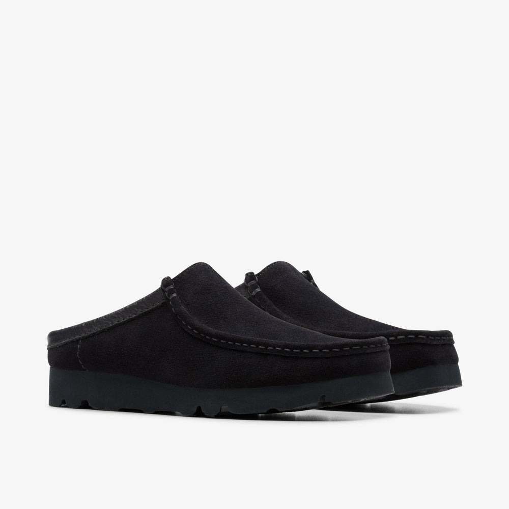 Wallabee Slip Black Suede | Clarks