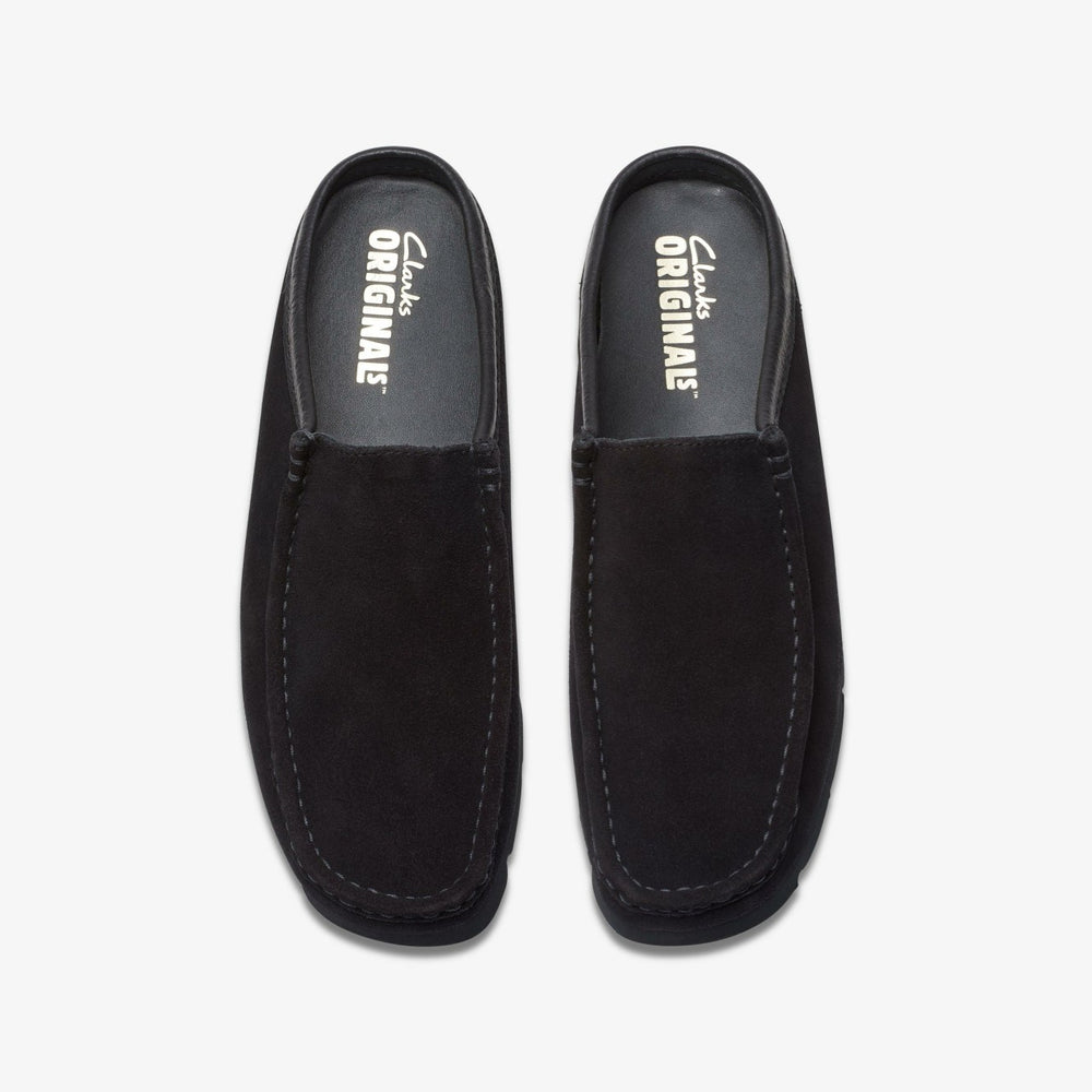 Wallabee Slip Black Suede | Clarks