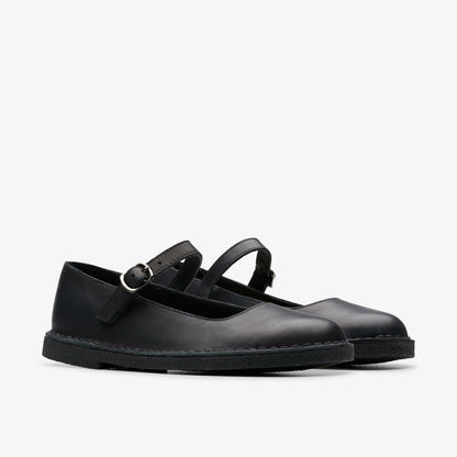 Desert Jane Black Leather | Clarks For Sale