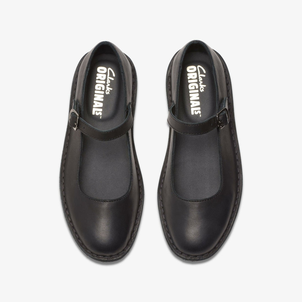 Desert Jane Black Leather | Clarks For Sale