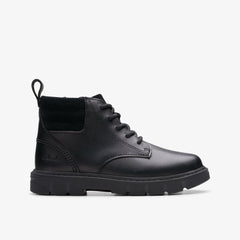 Lorcam Trail Kid Black Leather | Clarks Onsale