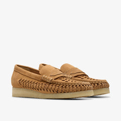 Wallabee Loafer Weave Tan Suede | Clarks