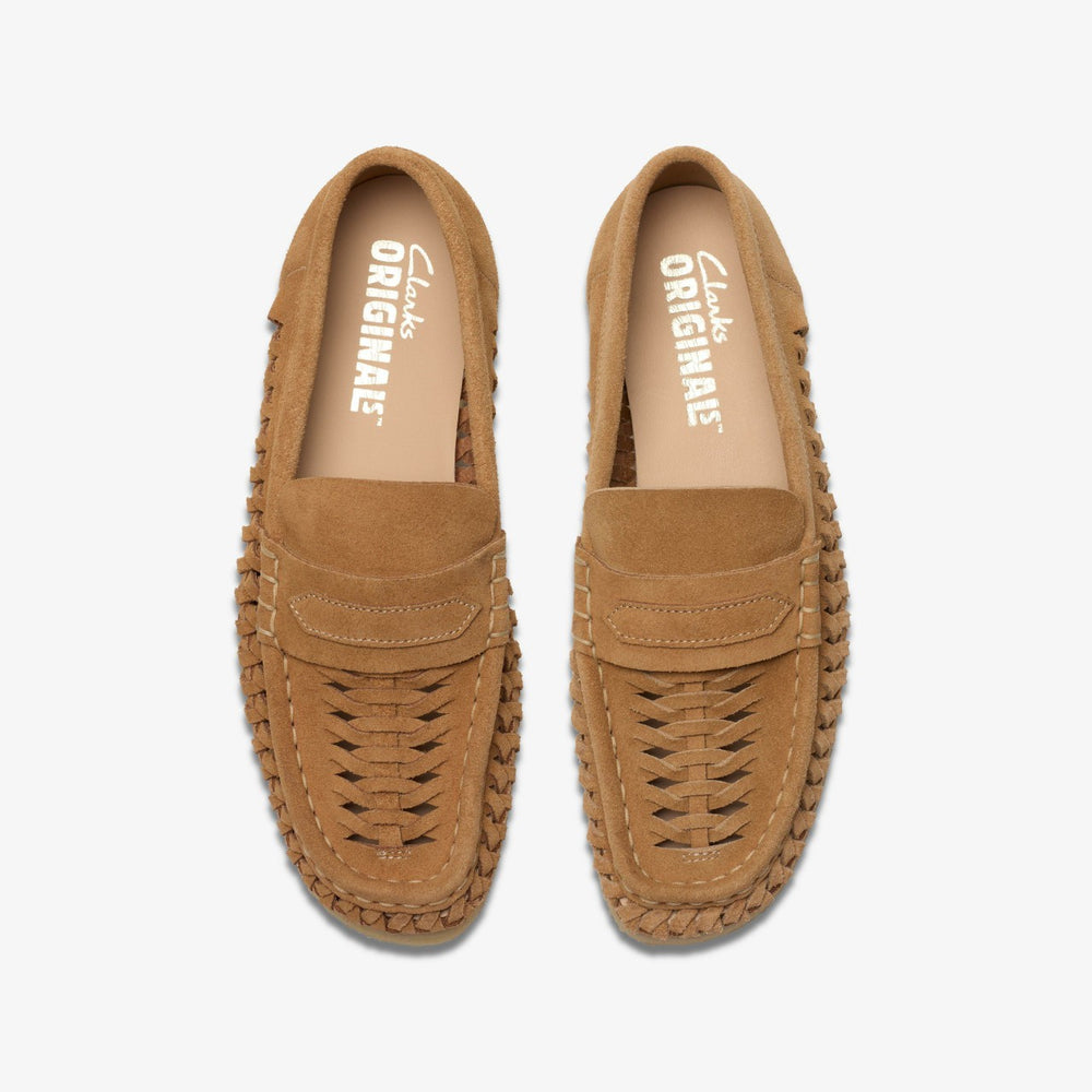 Wallabee Loafer Weave Tan Suede | Clarks