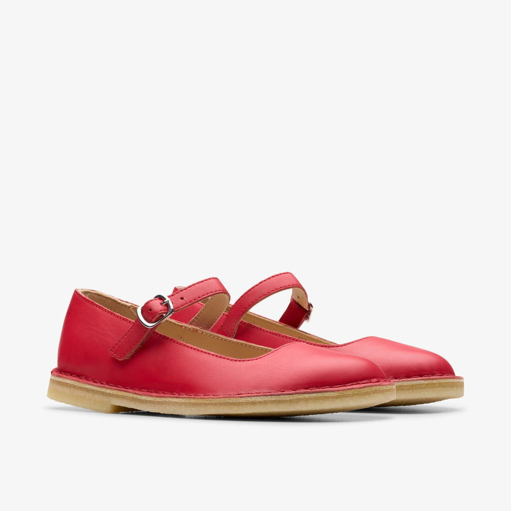 Desert Jane Red Leather | Clarks US