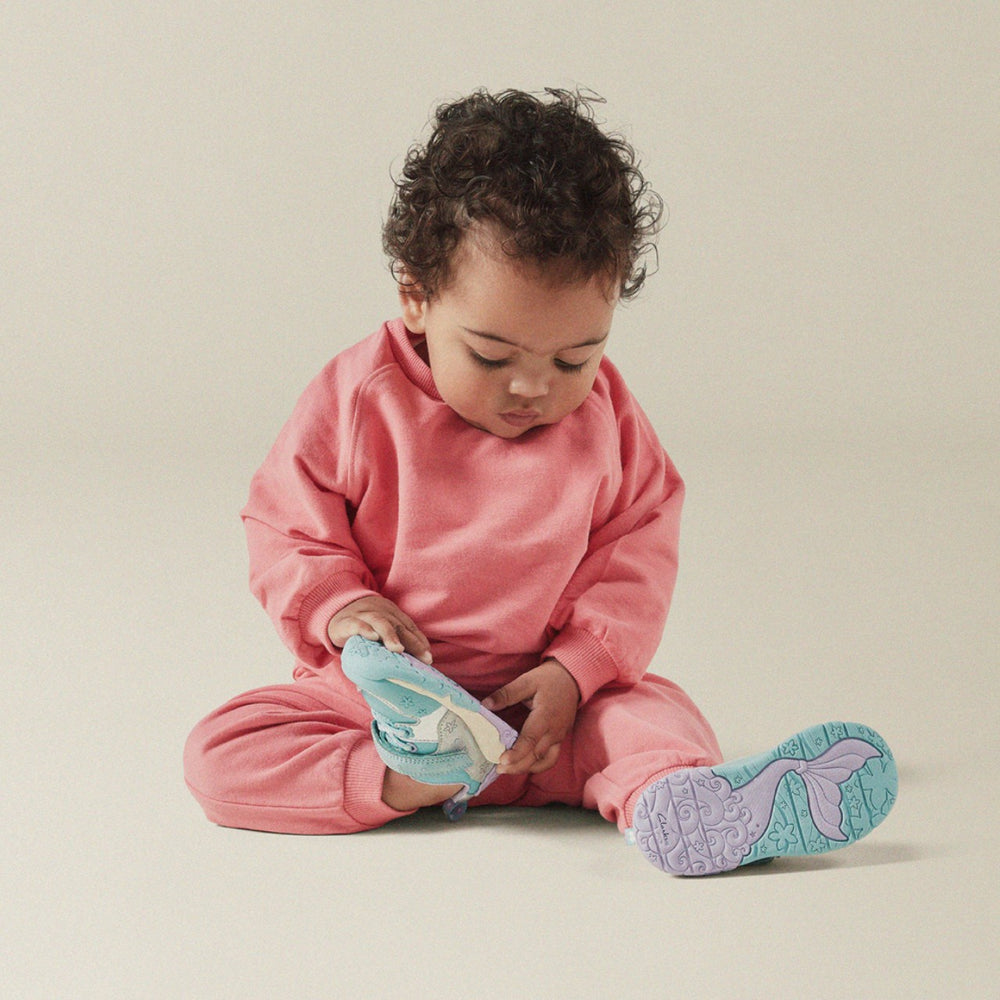 Tidal Shell Toddler Light Blue Combination | Clarks Discount