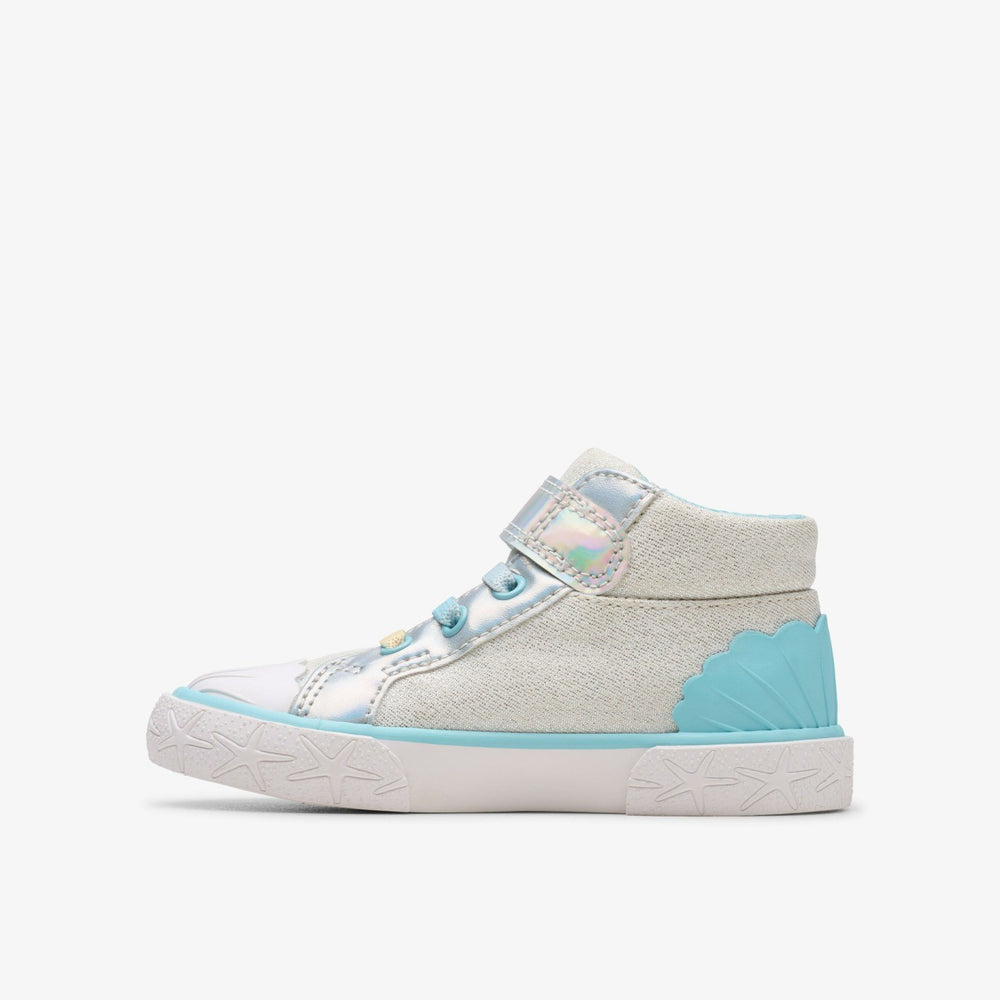 Foxing Wish Hi Toddler Silver Fabric | Clarks For Sale