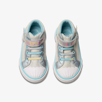 Foxing Wish Hi Toddler Silver Fabric | Clarks For Sale