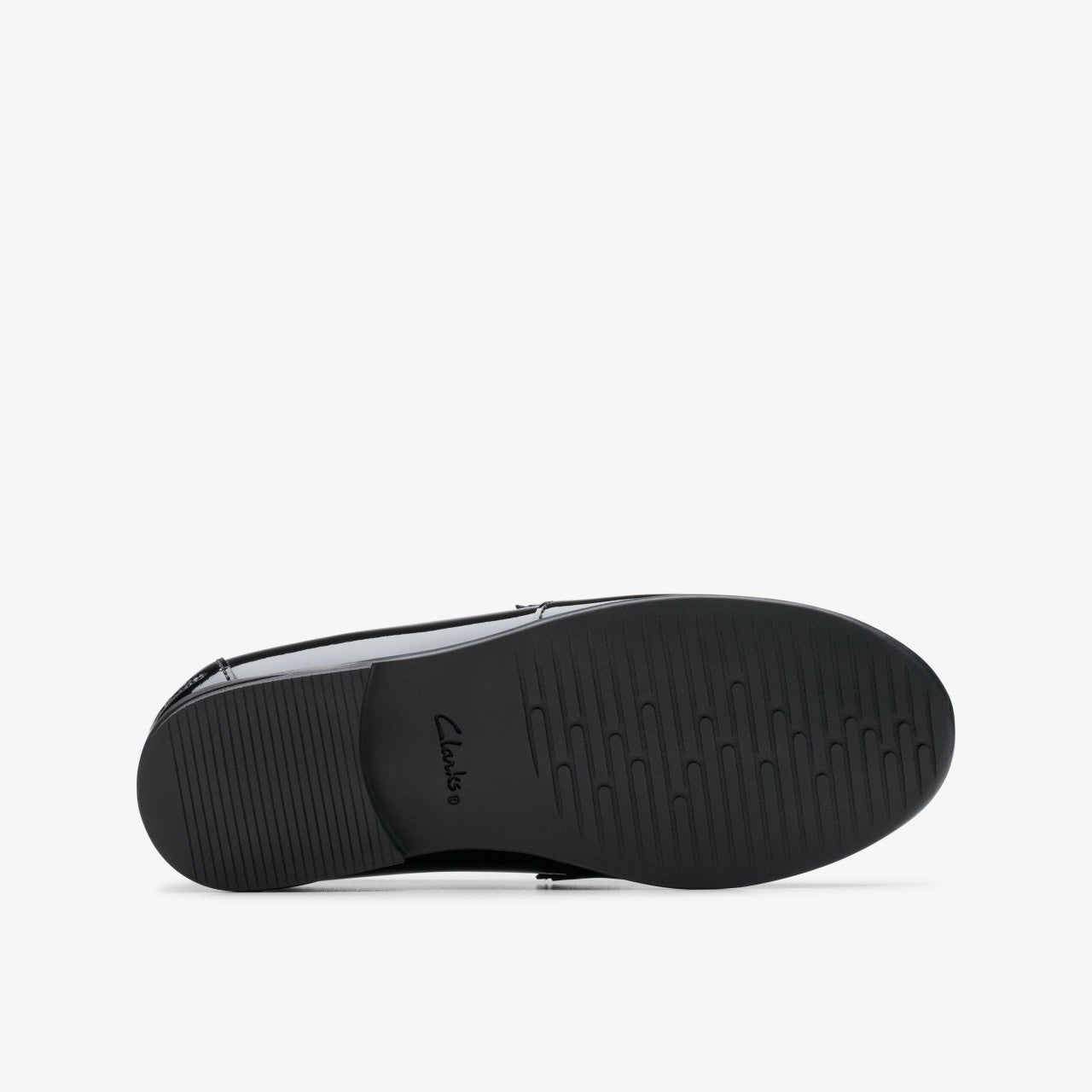 Finja Bright Older Black Patent | Clarks