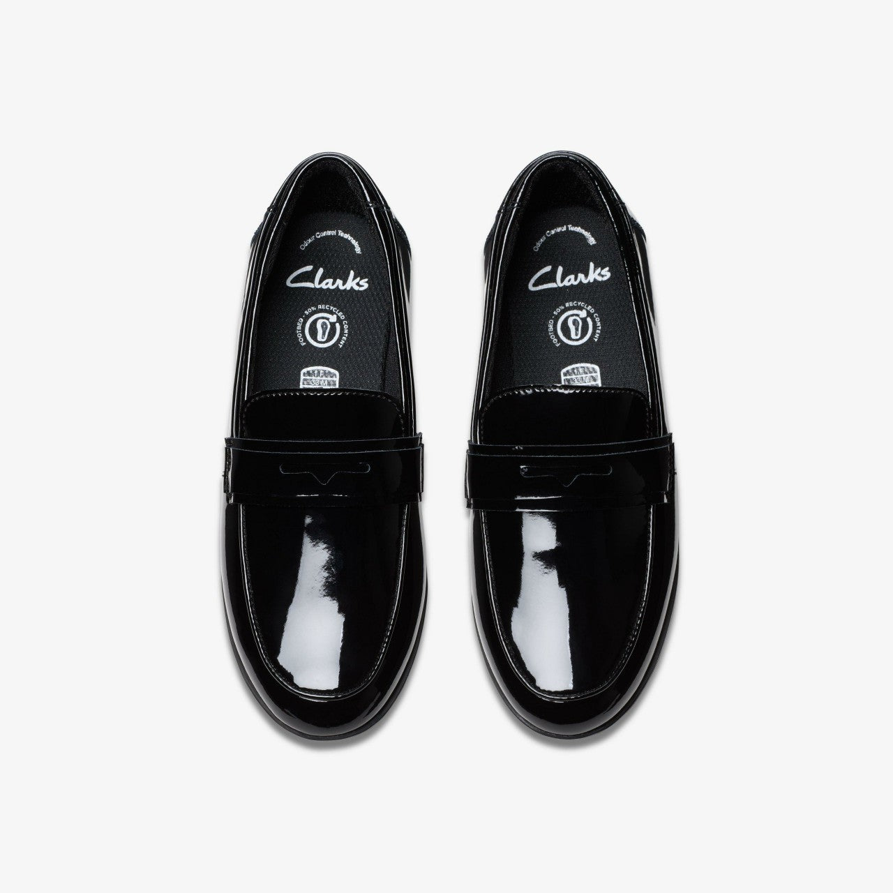 Finja Bright Older Black Patent | Clarks