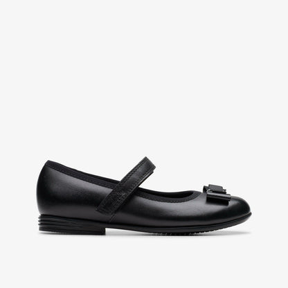 Finja Tap Kid Black Leather | Clarks Onsale