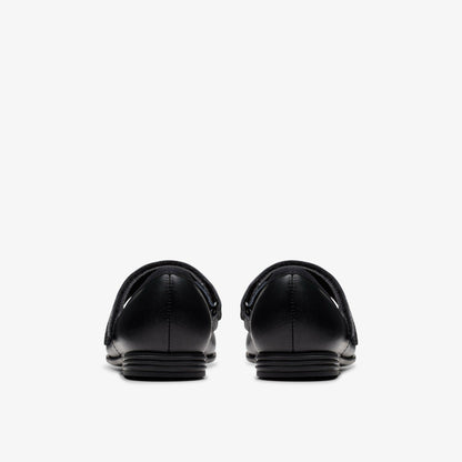 Finja Tap Kid Black Leather | Clarks Onsale