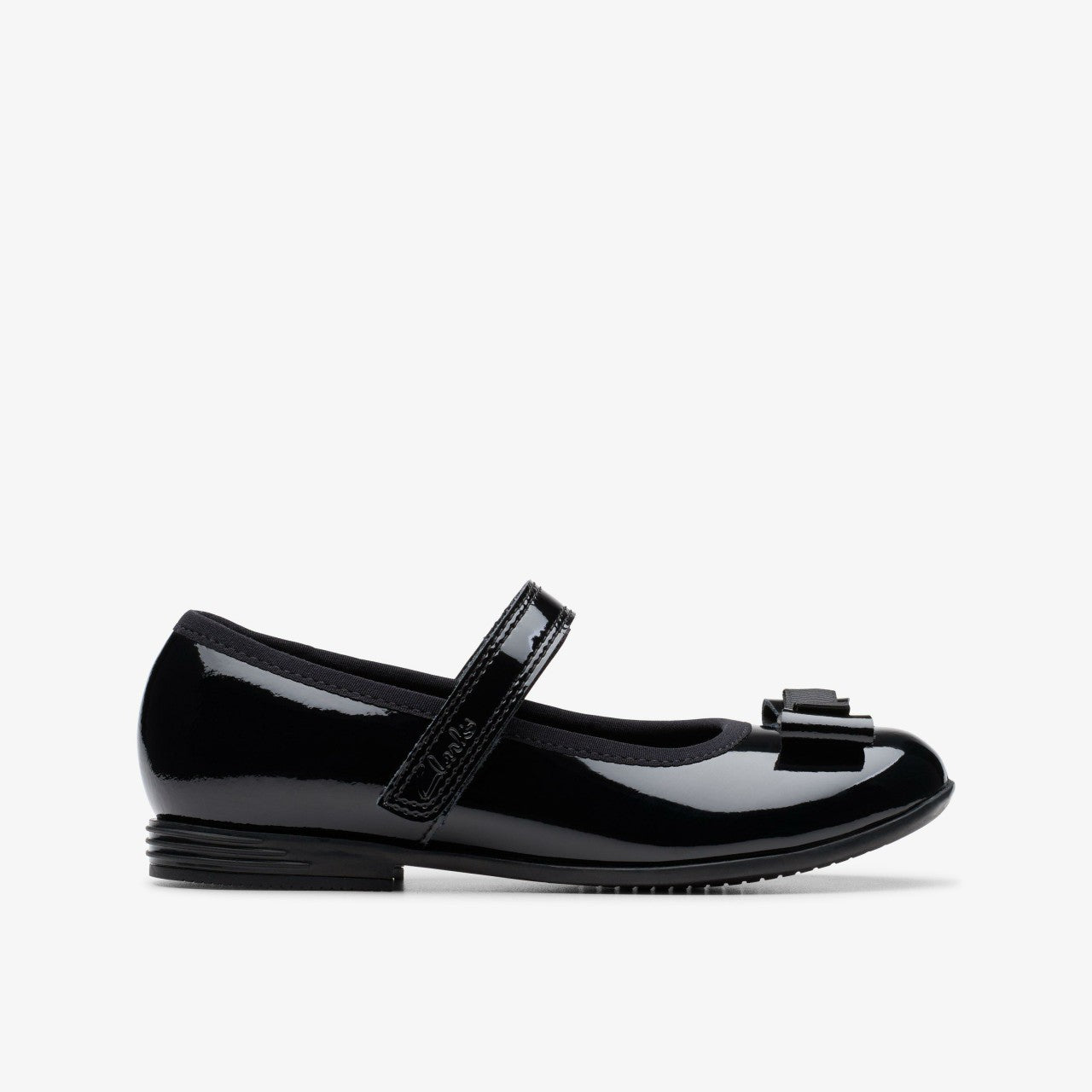 Finja Tap Kid Black Patent | Clarks Sale