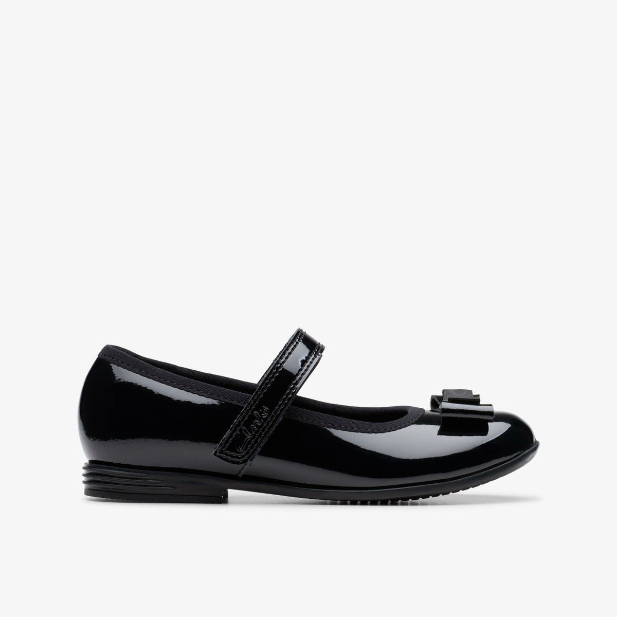 Finja Tap Kid Black Patent | Clarks Sale