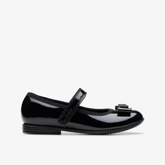 Finja Tap Kid Black Patent | Clarks Sale