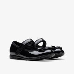 Finja Tap Kid Black Patent | Clarks Sale