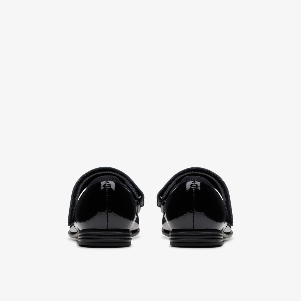 Finja Tap Kid Black Patent | Clarks Sale