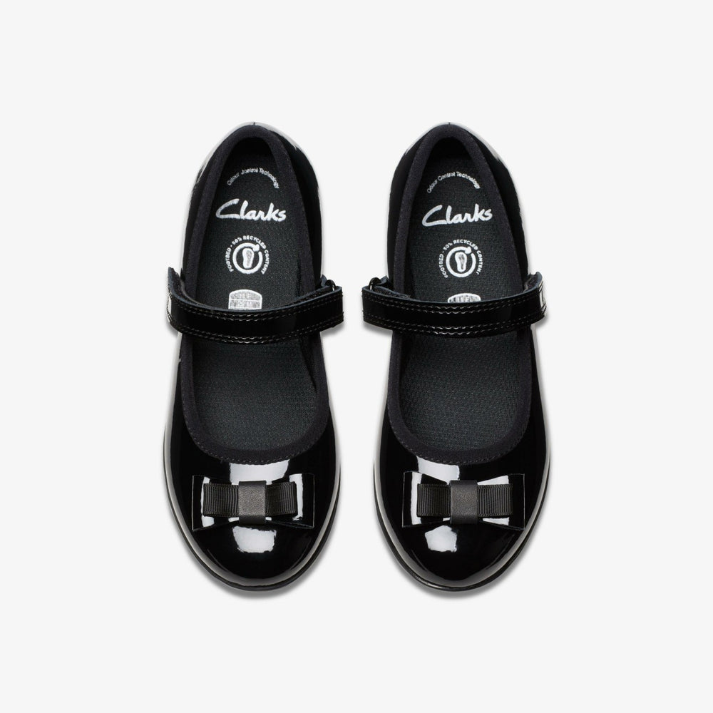 Finja Tap Kid Black Patent | Clarks Sale