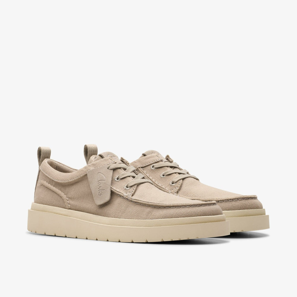 Polden Moc Grey Canvas | Clarks Discount