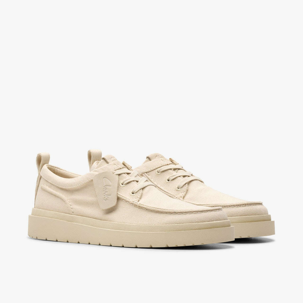 Polden Moc Off White Canvas | Clarks Onsale
