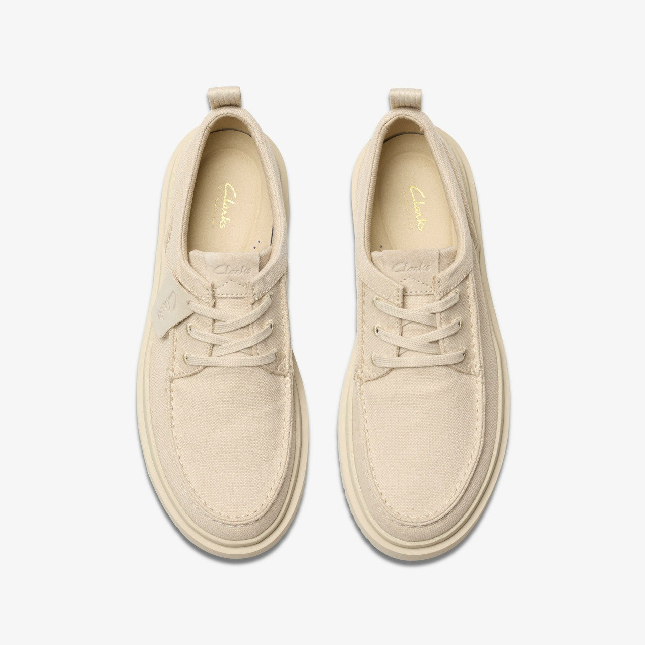 Polden Moc Off White Canvas | Clarks Onsale