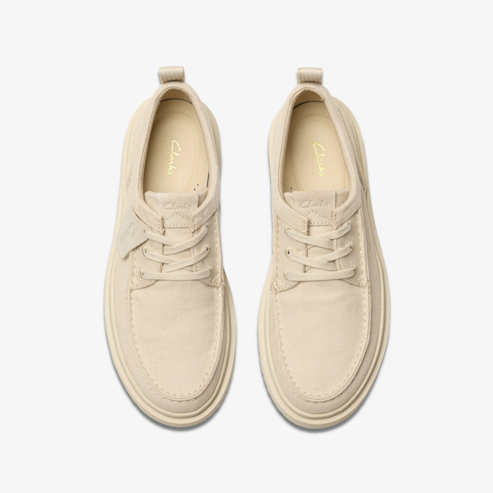Polden Moc Off White Canvas | Clarks Onsale