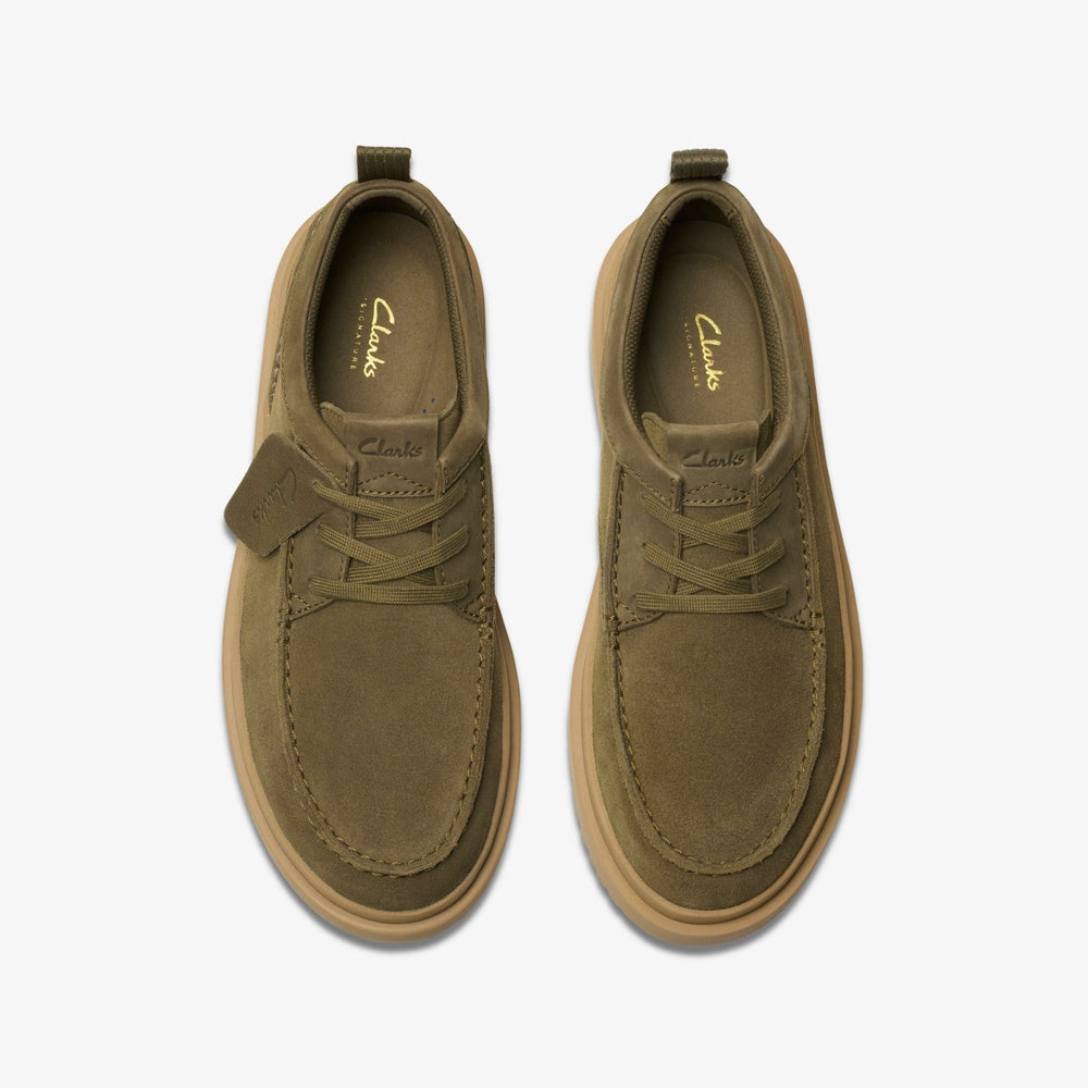 Polden Moc Olive Suede | Clarks For Sale