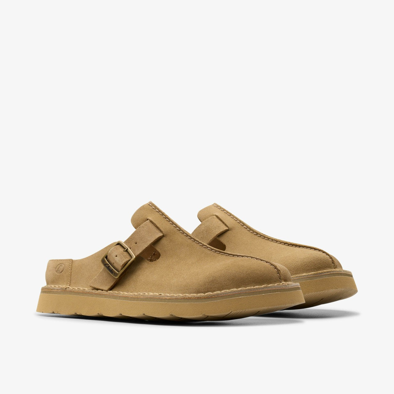 Solsbury Mule Dark Sand Suede | Clarks