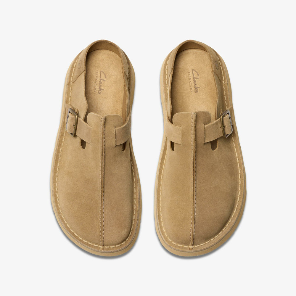 Solsbury Mule Dark Sand Suede | Clarks