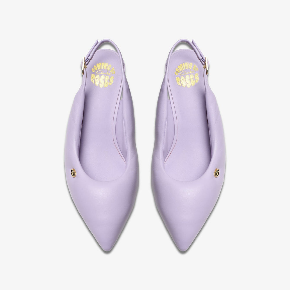 Martine Rose Sling 1 Womens Lilac Leather | Clarks US