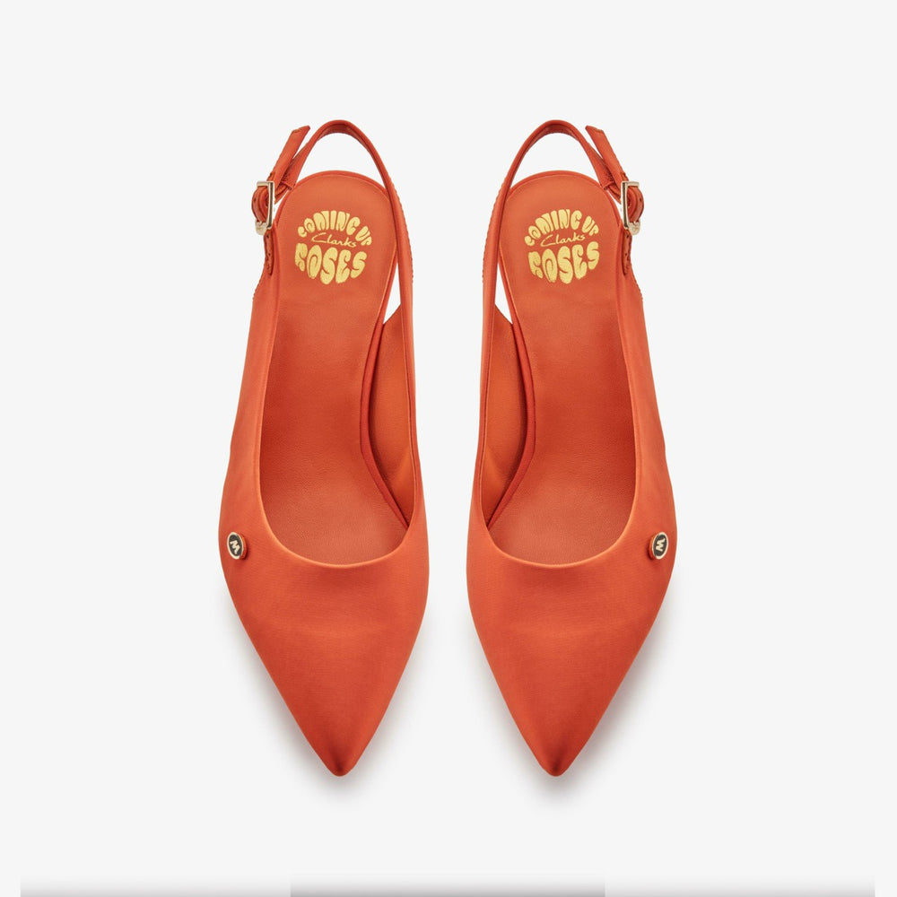 Martine Rose Sling 2 Womens Orange Textile | Clarks Onsale