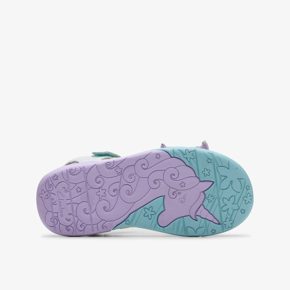 Osian Spark Kid Purple Metallic | Clarks For Sale
