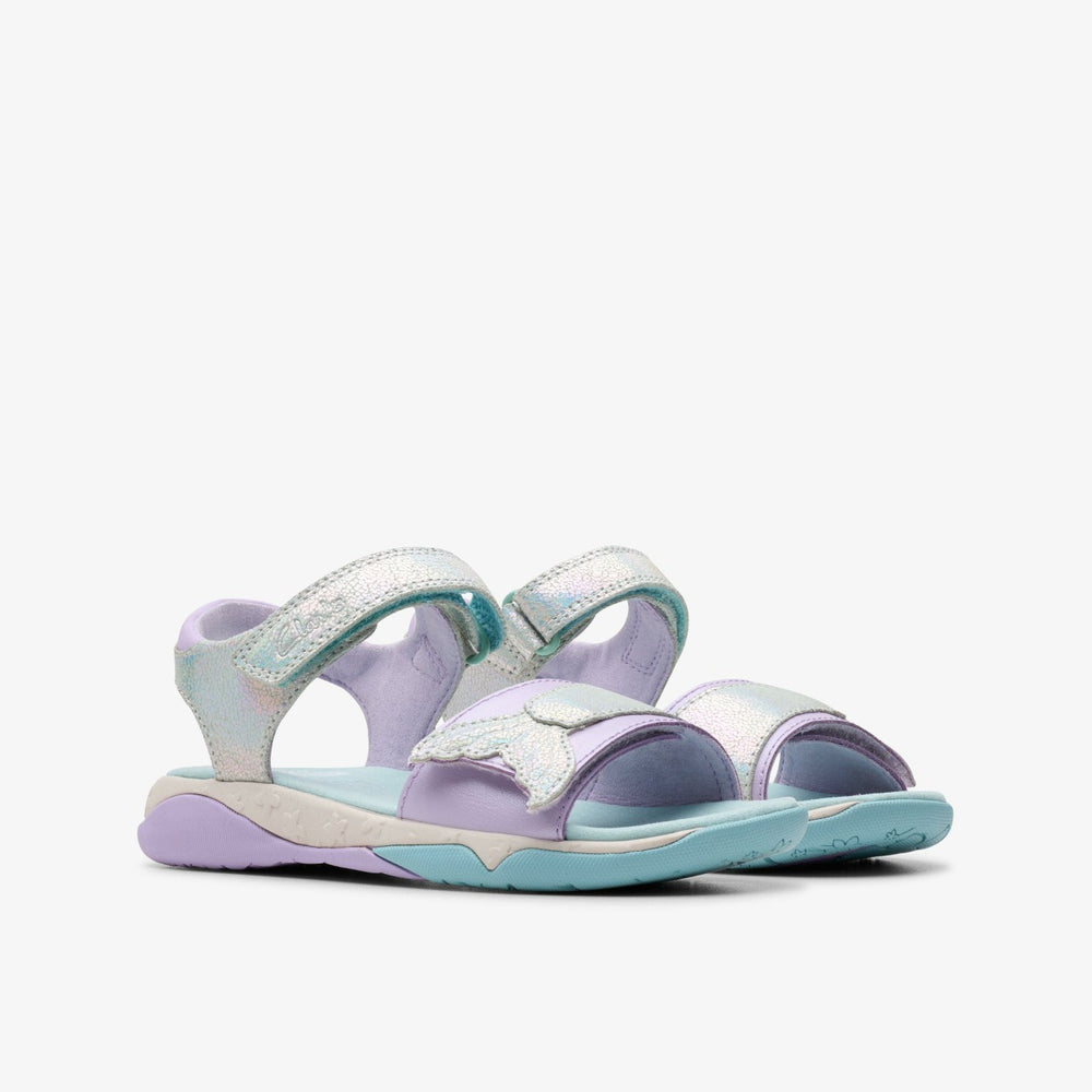 Osian Spark Kid Purple Metallic | Clarks For Sale