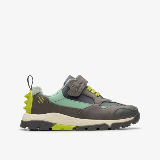 Steggy 2 Park Kid Grey/Green | Clarks Onsale