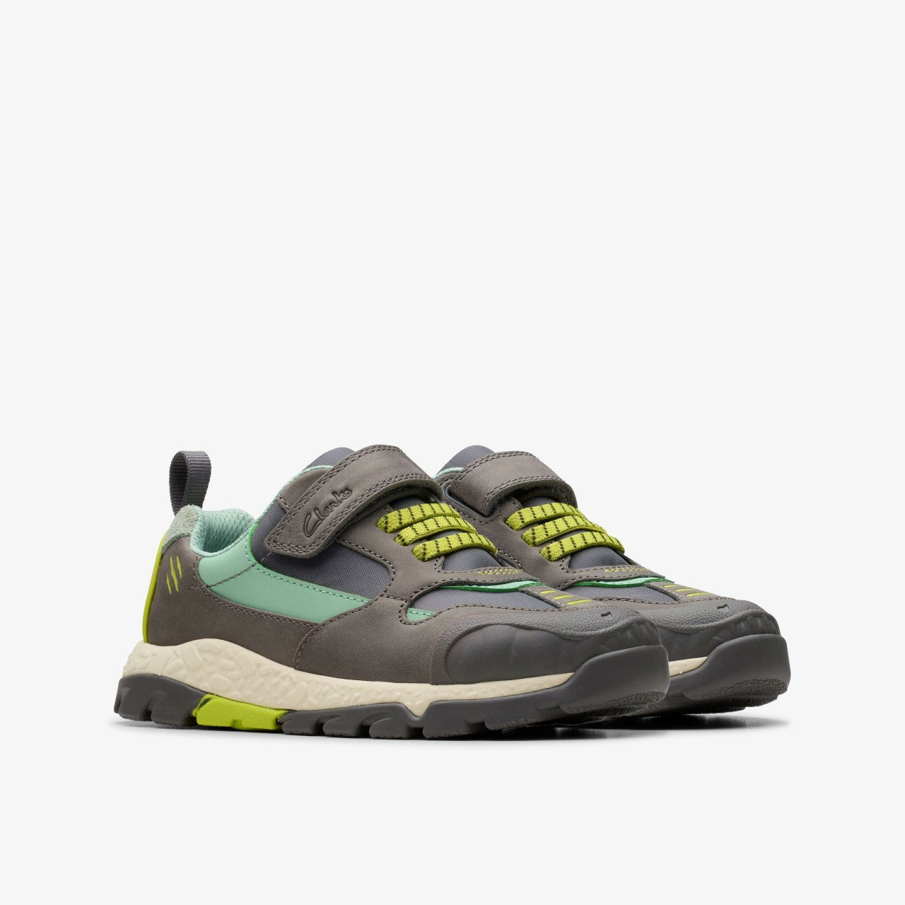 Steggy 2 Park Kid Grey/Green | Clarks Onsale