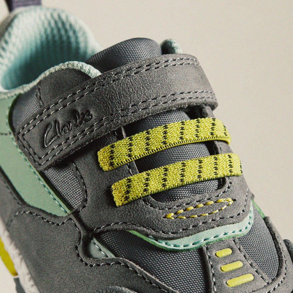 Steggy 2 Park Toddler Grey/Green | Clarks Sale