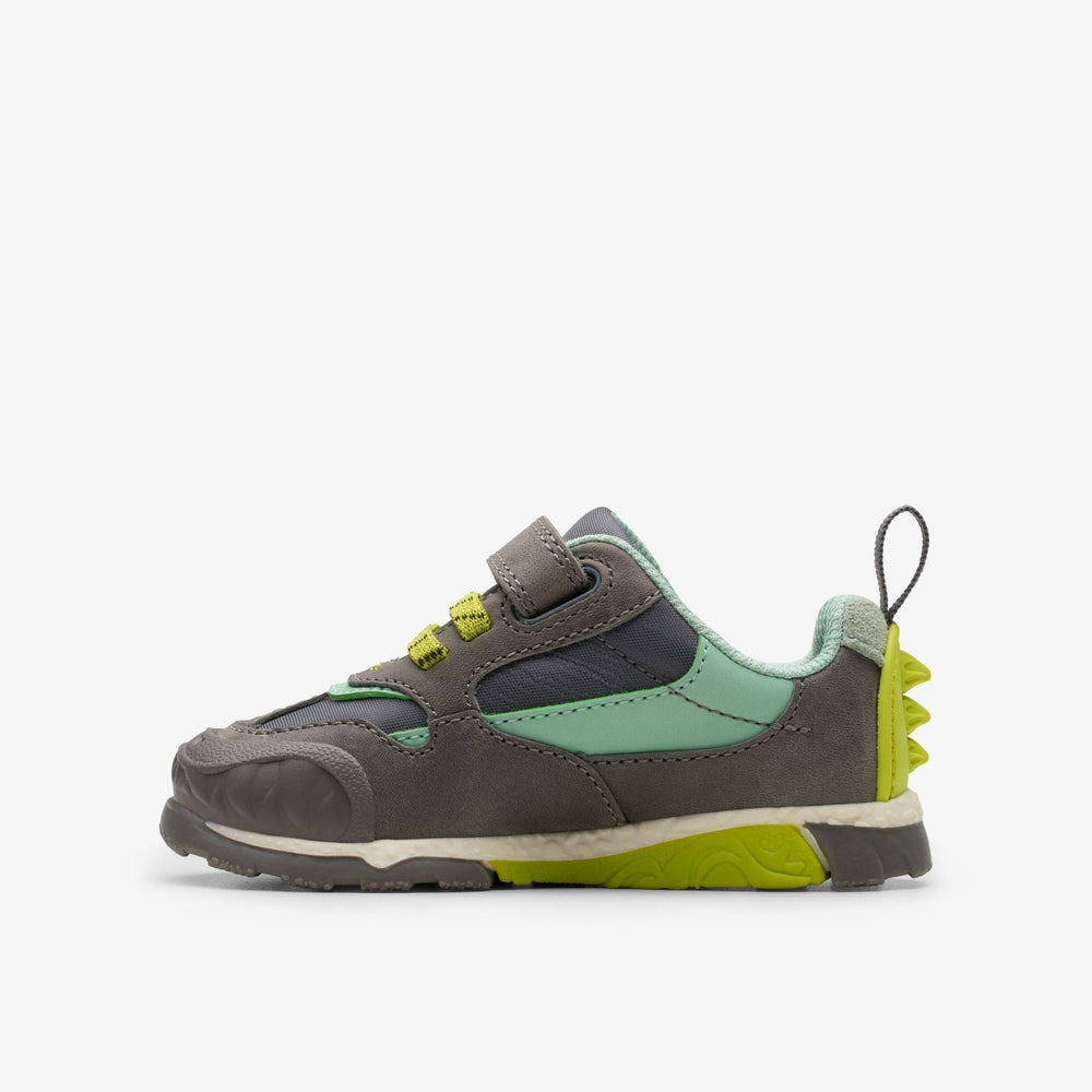Steggy 2 Park Toddler Grey/Green | Clarks Sale