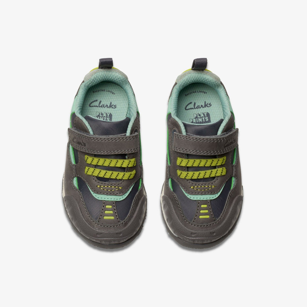 Steggy 2 Park Toddler Grey/Green | Clarks Sale