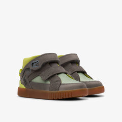 Oslo Play Toddler Grey/Green | Clarks Onsale