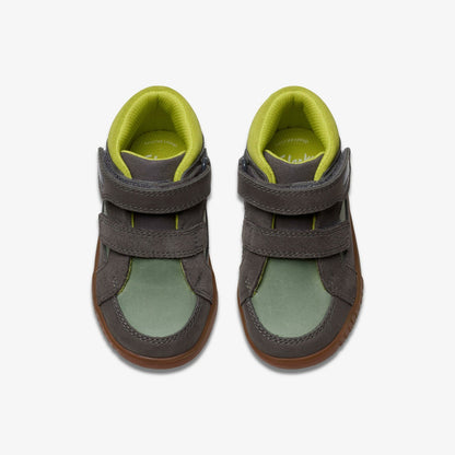 Oslo Play Toddler Grey/Green | Clarks Onsale