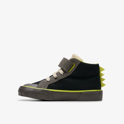 Foxing Rex Hi Toddler Black Canvas | Clarks Sale
