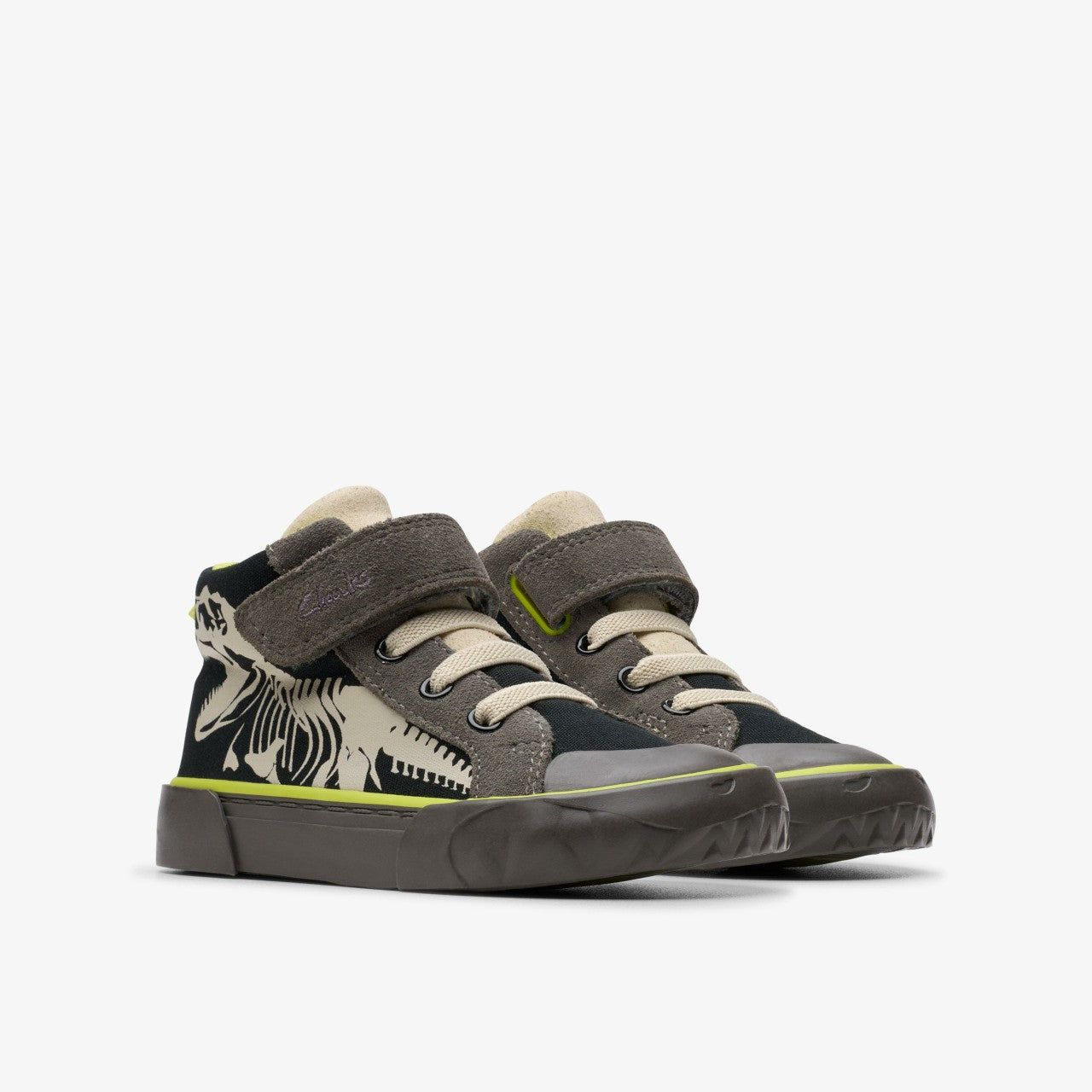 Foxing Rex Hi Toddler Black Canvas | Clarks Sale