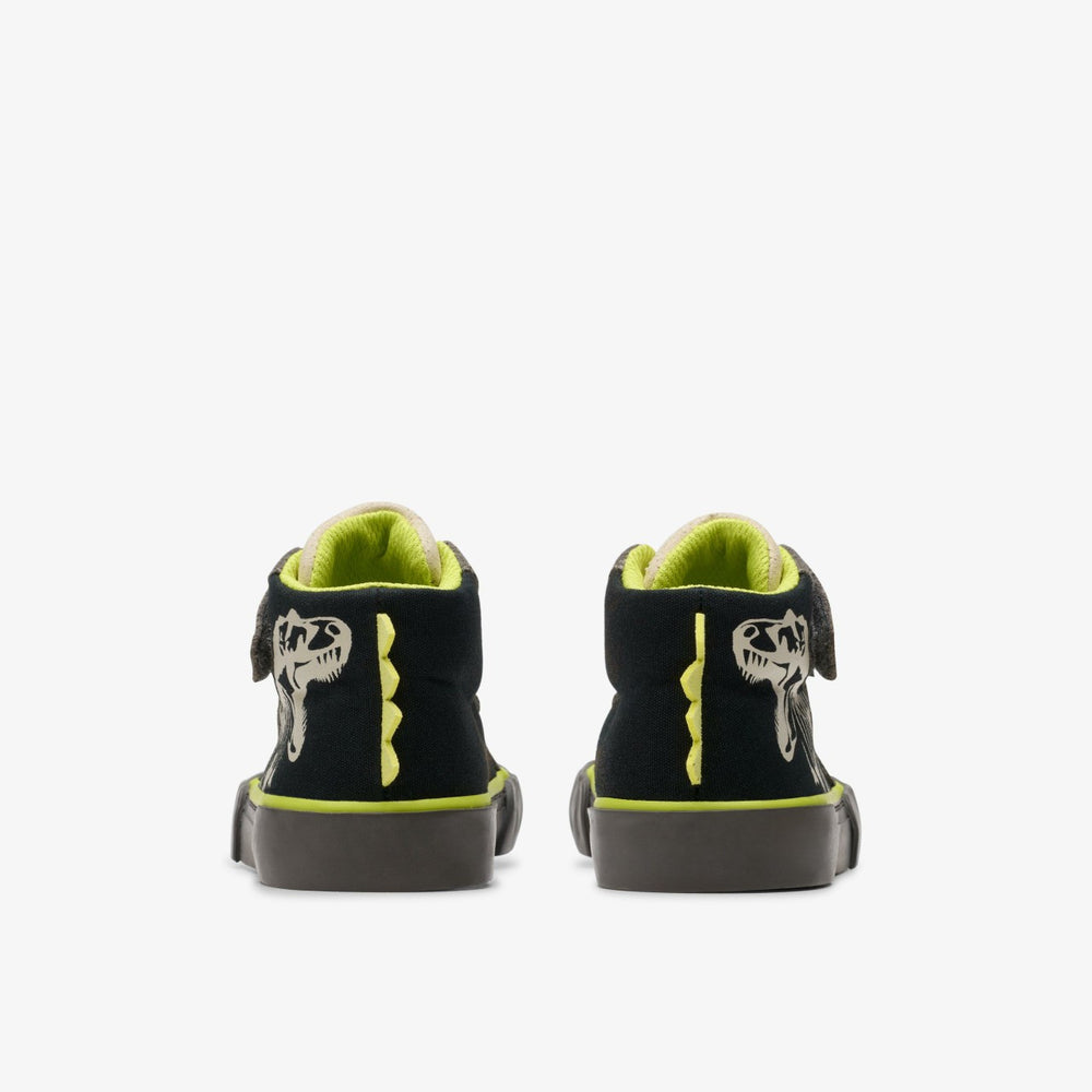 Foxing Rex Hi Toddler Black Canvas | Clarks Sale