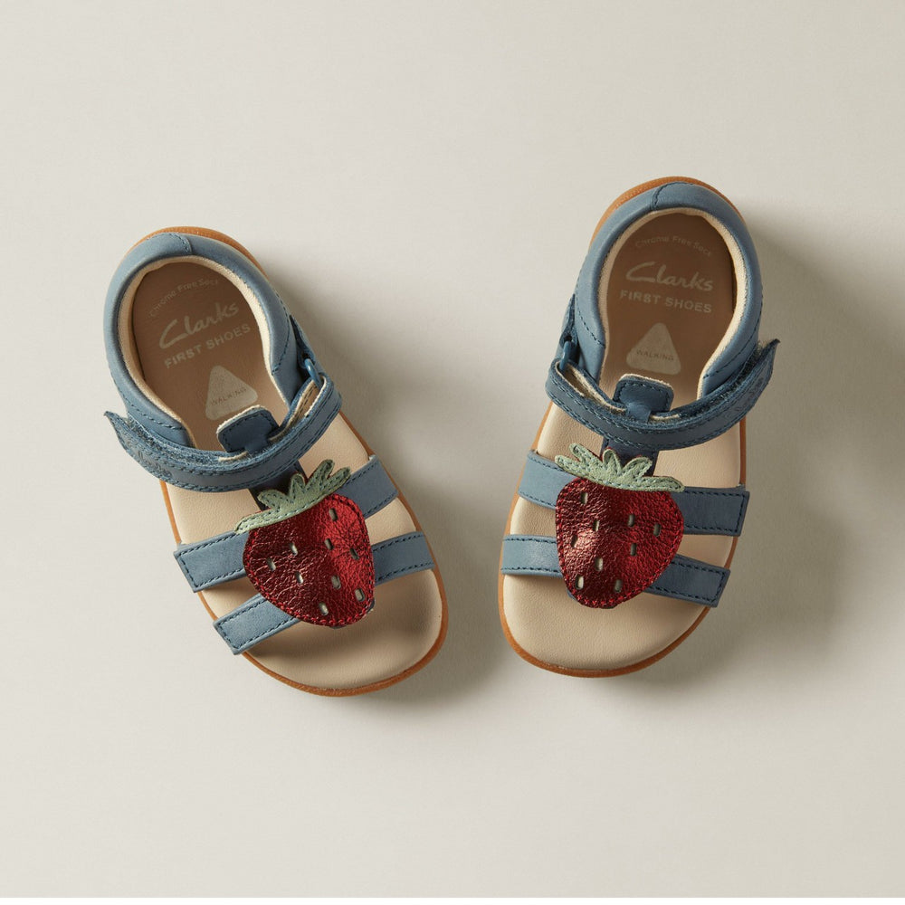 Zora Berry Toddler Blue | Clarks For Sale