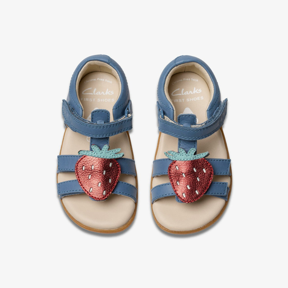 Zora Berry Toddler Blue | Clarks For Sale