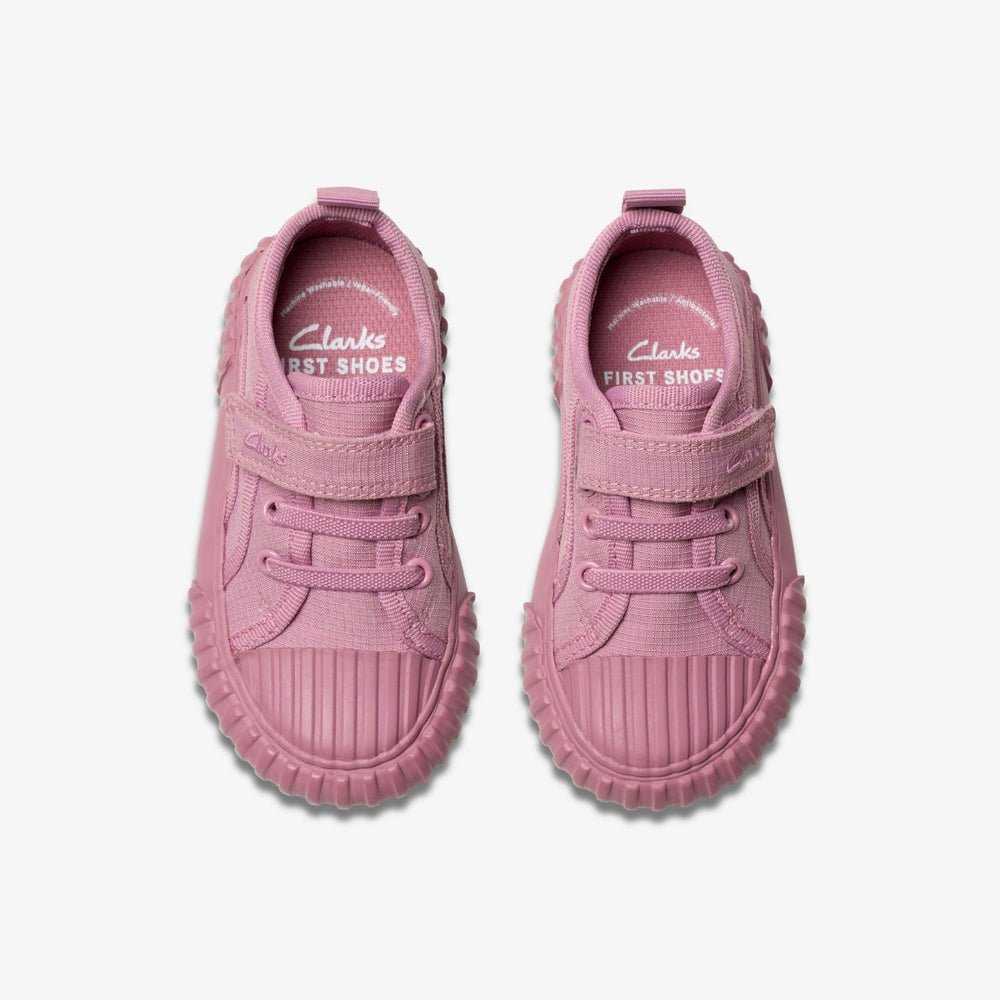 Foxing Stitch Toddler Pink Fabric | Clarks For Sale